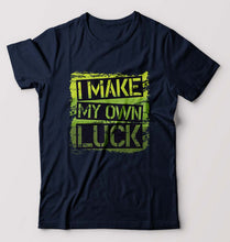 Load image into Gallery viewer, Luck T-Shirt for Men-S(38 Inches)-Navy Blue-Ektarfa.online
