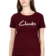Load image into Gallery viewer, Clarks T-Shirt for Women-XS(32 Inches)-Maroon-Ektarfa.online
