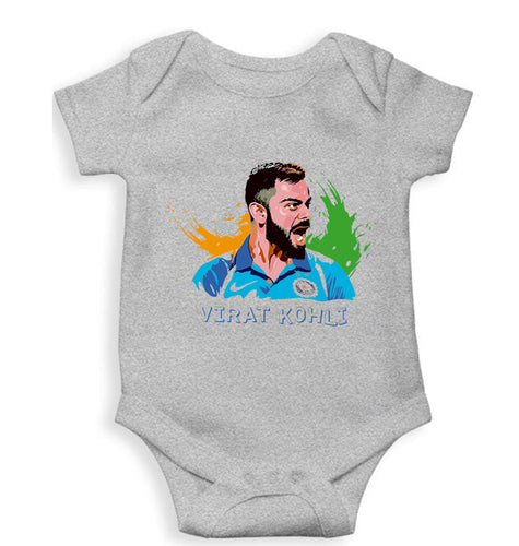 Virat Kohli Kids Romper For Baby Boy/Girl-Grey-Ektarfa.online