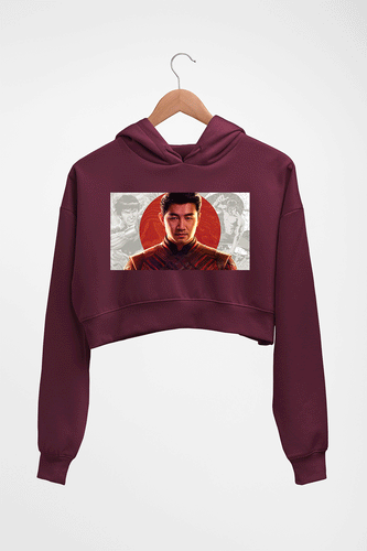 Shang-Chi Crop HOODIE FOR WOMEN-Maroon-Ektarfa.online