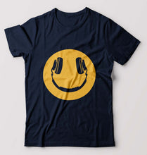 Load image into Gallery viewer, Emoji Headphone Music T-Shirt for Men-Navy Blue-Ektarfa.online
