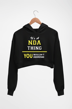 Load image into Gallery viewer, NDA Army Crop HOODIE FOR WOMEN-Black-Ektarfa.online
