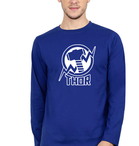 Thor Superhero Full Sleeves T-Shirt for Men-Royal Blue-Ektarfa.online