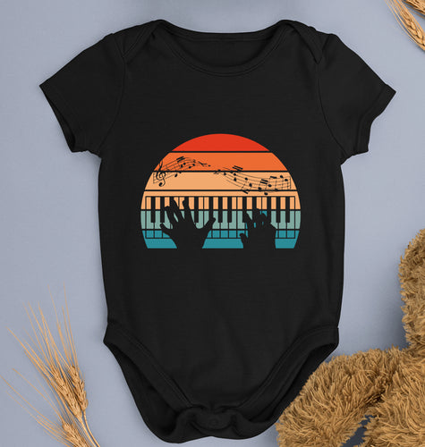 Piano Kids Romper For Baby Boy/Girl-Black-Ektarfa.online