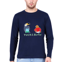 Load image into Gallery viewer, Tuca &amp; Bertie Full Sleeves T-Shirt for Men-Navy Blue-Ektarfa.online
