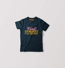 Load image into Gallery viewer, Feminist Kids T-Shirt for Boy/Girl-0-1 Year(20 Inches)-Petrol Blue-Ektarfa.online
