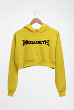 Load image into Gallery viewer, Megadeth Crop HOODIE FOR WOMEN-Mustard Yellow-Ektarfa.online
