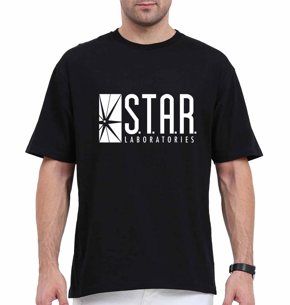 Star laboratories Oversized T-Shirt for Men-Black-Ektarfa.online