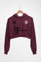 Load image into Gallery viewer, FC Bayern Munich 2021-22 Crop HOODIE FOR WOMEN-Maroon-Ektarfa.online
