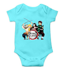 Load image into Gallery viewer, Demon Slayer Kids Romper For Baby Boy/Girl-0-5 Months(18 Inches)-Sky Blue-Ektarfa.online
