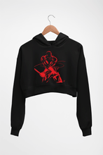 Load image into Gallery viewer, Daredevil Crop HOODIE FOR WOMEN-Black-Ektarfa.online
