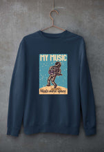 Load image into Gallery viewer, Music Unisex Sweatshirt for Men/Women-S(40 Inches)-Navy Blue-Ektarfa.online
