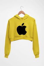 Load image into Gallery viewer, Apple Crop HOODIE FOR WOMEN-Mustard Yellow-Ektarfa.online
