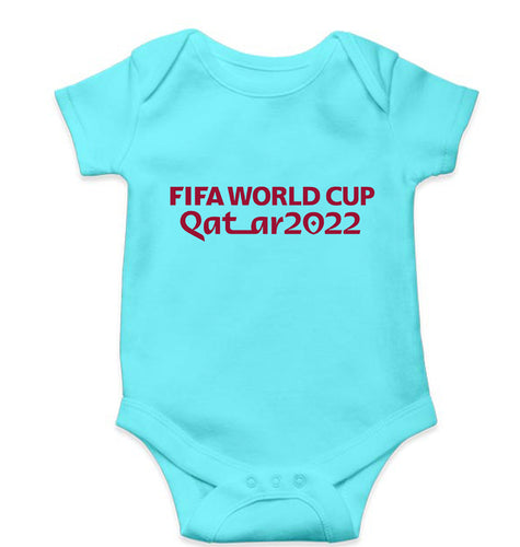 FIFA World Cup Qatar 2022 Kids Romper For Baby Boy/Girl-0-5 Months(18 Inches)-Skyblue-Ektarfa.online