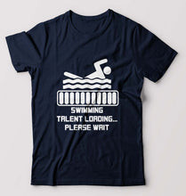 Load image into Gallery viewer, Swimming T-Shirt for Men-Navy Blue-Ektarfa.online
