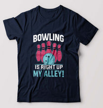 Load image into Gallery viewer, Bowling T-Shirt for Men-Navy Blue-Ektarfa.online
