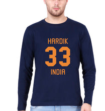 Load image into Gallery viewer, Hardik Pandya Full Sleeves T-Shirt for Men-Navy Blue-Ektarfa.online
