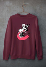 Load image into Gallery viewer, Funny Wolf Unisex Sweatshirt for Men/Women-S(40 Inches)-Maroon-Ektarfa.online
