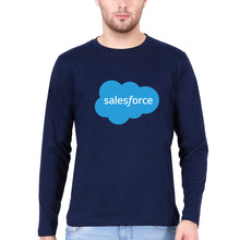 Load image into Gallery viewer, Salesforce Full Sleeves T-Shirt for Men-S(38 Inches)-Navy Blue-Ektarfa.online
