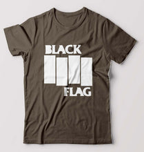 Load image into Gallery viewer, Black Flag T-Shirt for Men-S(38 Inches)-Olive Green-Ektarfa.online
