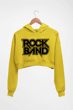 Load image into Gallery viewer, Queen Rock Band Crop HOODIE FOR WOMEN-Mustard Yellow-Ektarfa.online
