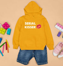Load image into Gallery viewer, Serial Kisser Kids Hoodie for Boy/Girl-1-2 Years(24 Inches)-Mustard Yellow-Ektarfa.online
