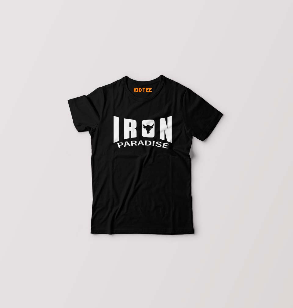 Iron Paradise Kids T-Shirt for Boy/Girl-Black-Ektarfa.online