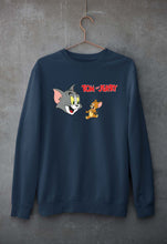 Load image into Gallery viewer, Tom and Jerry Unisex Sweatshirt for Men/Women-S(40 Inches)-Navy Blue-Ektarfa.online
