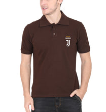 Load image into Gallery viewer, Juventus Logo Polo T-Shirt for Men-S(38 Inches)-Coffee Brown-Ektarfa.co.in
