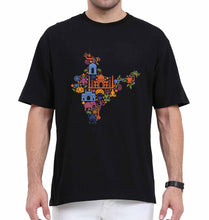 Load image into Gallery viewer, India Oversized T-Shirt for Men-Black-Ektarfa.online
