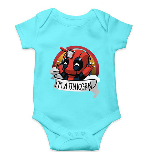 Deadpool Unicorn Kids Romper For Baby Boy/Girl-Sky Blue-Ektarfa.online