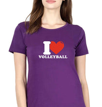 Load image into Gallery viewer, I Love Volleyball T-Shirt for Women
