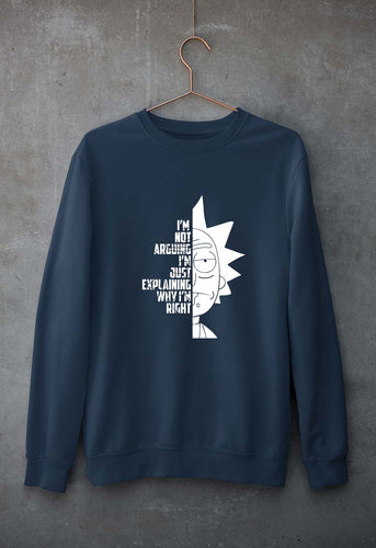 Rick and Morty Unisex Sweatshirt for Men/Women-Navy Blue-Ektarfa.online