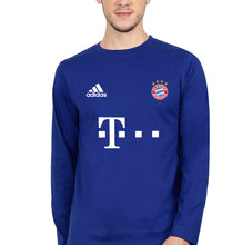 Load image into Gallery viewer, FC Bayern Munich 2021-22 Full Sleeves T-Shirt for Men-S(38 Inches)-Royal Blue-Ektarfa.online
