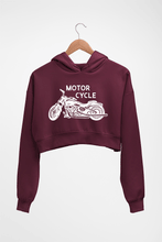 Load image into Gallery viewer, Motorcycle Crop HOODIE FOR WOMEN-Maroon-Ektarfa.online
