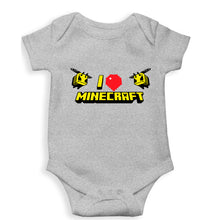 Load image into Gallery viewer, Love Minecraft Kids Romper For Baby Boy/Girl-0-5 Months(18 Inches)-Grey-Ektarfa.online
