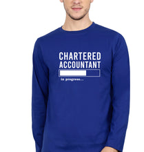 Load image into Gallery viewer, Chartered Accountants(CA) In Progress Full Sleeves T-Shirt for Men-S(38 Inches)-Royal Blue-Ektarfa.online
