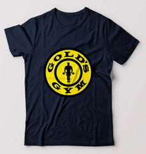 Load image into Gallery viewer, Gold&#39;s Gym T-Shirt for Men-S(38 Inches)-Navy Blue-Ektarfa.online
