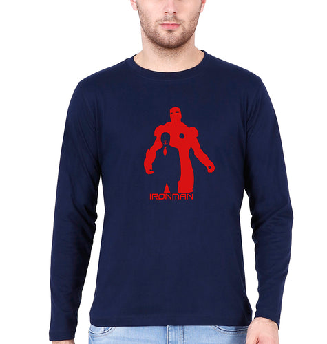 Iron Man Full Sleeves T-Shirt for Men-Navy Blue-Ektarfa.online