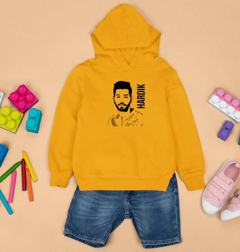 Hardik Pandya Kids Hoodie for Boy/Girl-Mustard Yellow-Ektarfa.online
