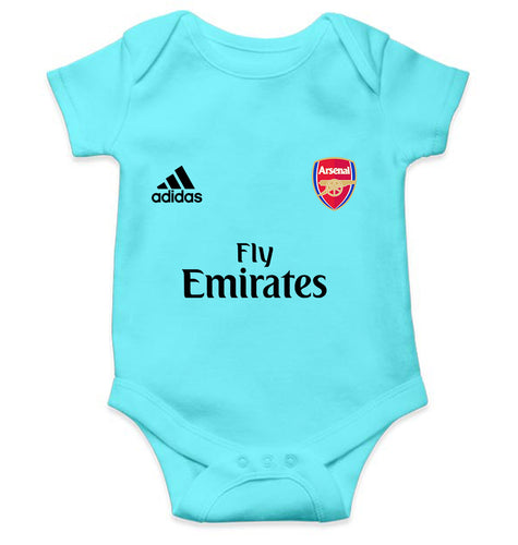 Arsenal Kids Romper For Baby Boy/Girl-0-5 Months(18 Inches)-Sky Blue-Ektarfa.online
