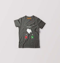 Load image into Gallery viewer, Manali Calling Kids T-Shirt for Boy/Girl-Charcoal-Ektarfa.online
