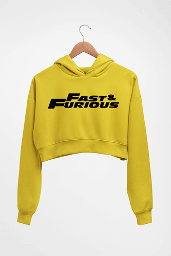 Fast & Furious Crop HOODIE FOR WOMEN-Mustard Yellow-Ektarfa.online
