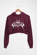 Load image into Gallery viewer, Satan Crop HOODIE FOR WOMEN-Maroon-Ektarfa.online
