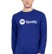Load image into Gallery viewer, Spotify Full Sleeves T-Shirt for Men-Royal Blue-Ektarfa.online
