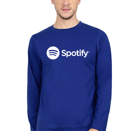 Spotify Full Sleeves T-Shirt for Men-Royal Blue-Ektarfa.online