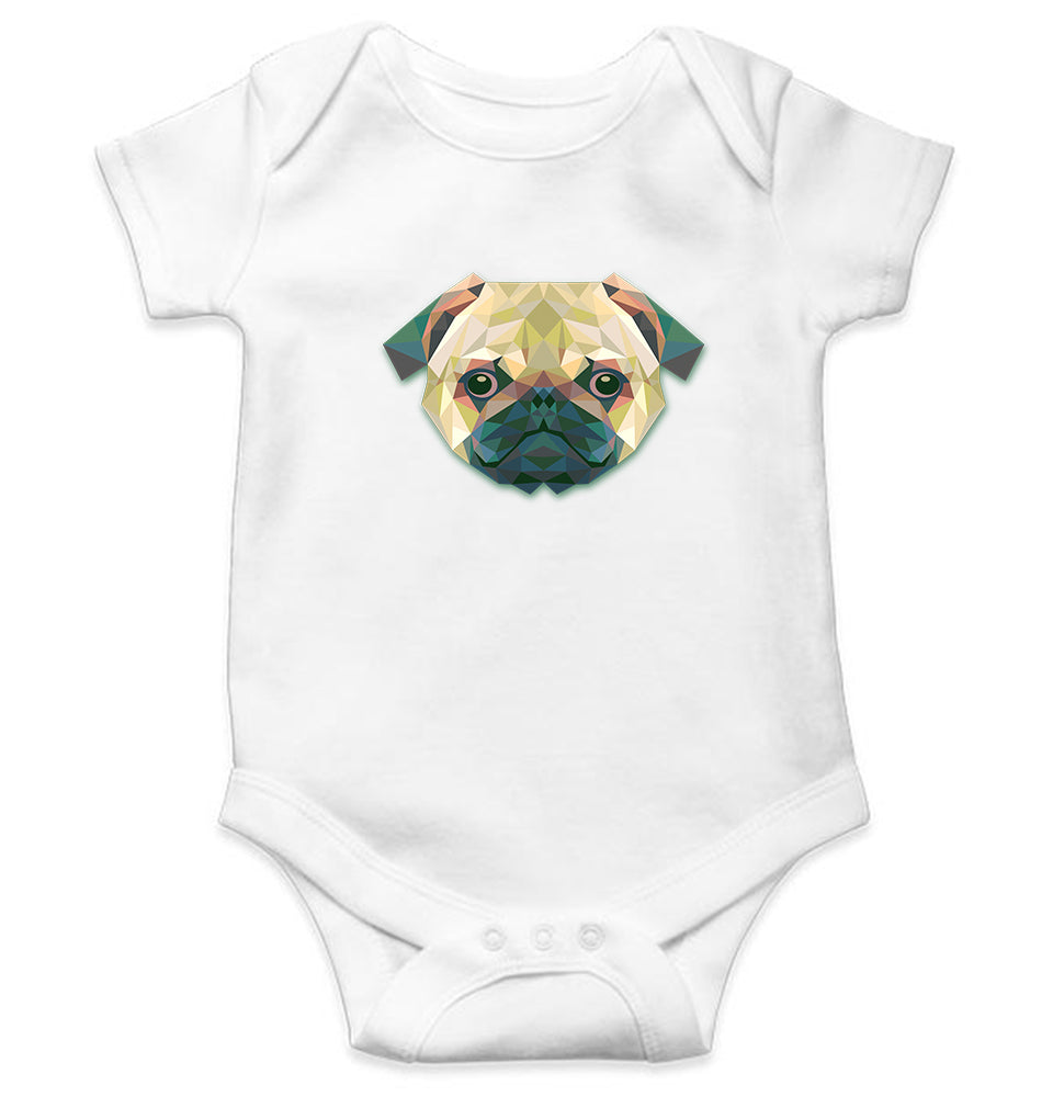 TRIANGLE_DOG Kids Romper For Baby Boy/Girl-0-5 Months(18 Inches)-White-Ektarfa.online