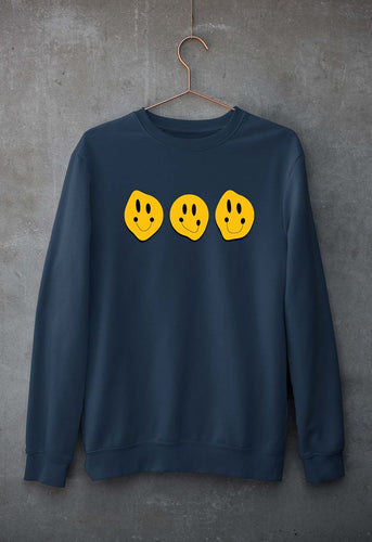 Smiley Unisex Sweatshirt for Men/Women-Navy Blue-Ektarfa.online