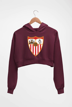 Load image into Gallery viewer, Sevilla Crop HOODIE FOR WOMEN-Maroon-Ektarfa.online
