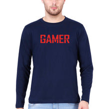 Load image into Gallery viewer, Gamer Full Sleeves T-Shirt for Men-Navy Blue-Ektarfa.online
